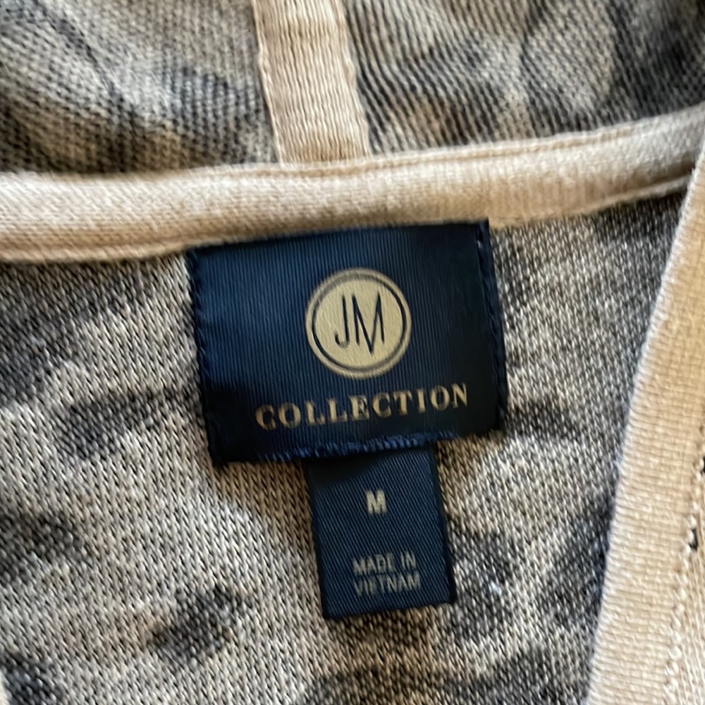 Jm Collection Cheetah Print Open Front Cardigan S… - image 3